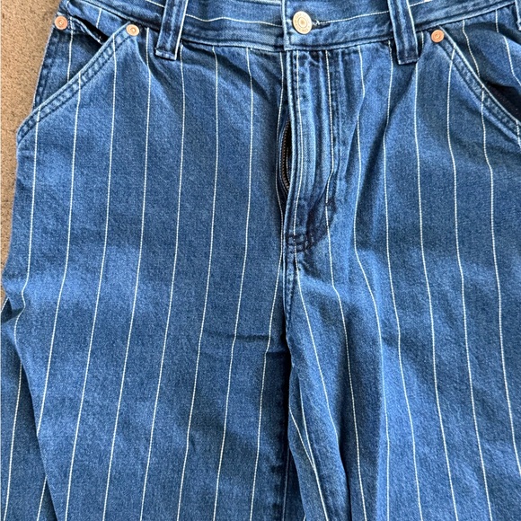Blue Striped Carpenter Jeans - Picture 2 of 4